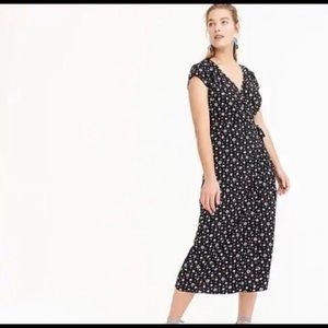 J CREW MERCANTILE Floral Wrap Dress Midi